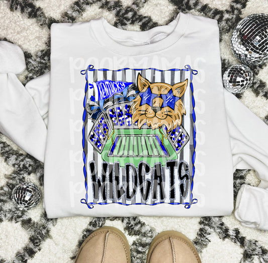 Kentucky Wildcats Stadium PNG | UK Football Sublimation Design | Digital Download for T-Shirts, Hoodies & Fan Gear