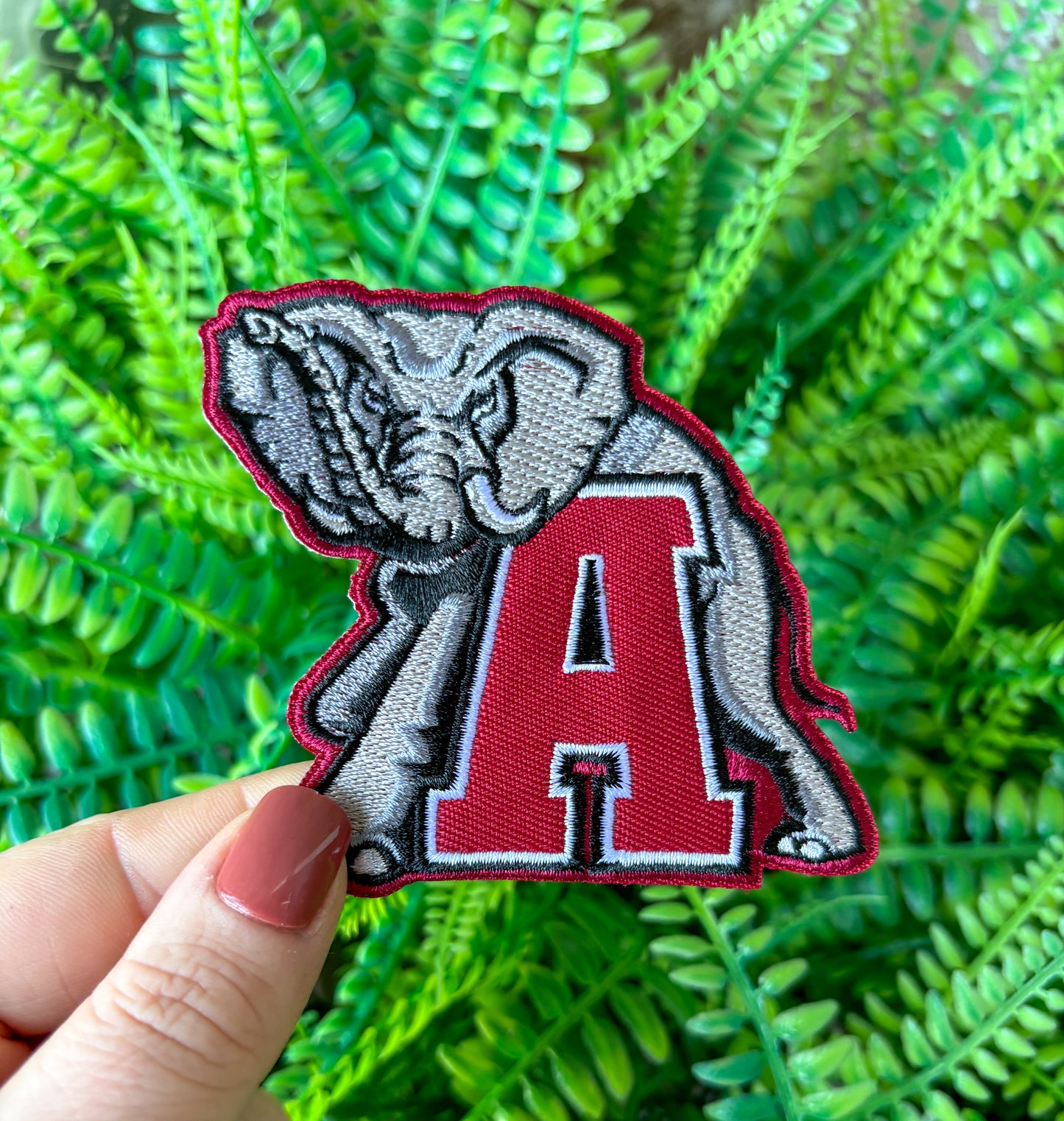 Alabama crimson tide embroidered iron on trucker hat patch