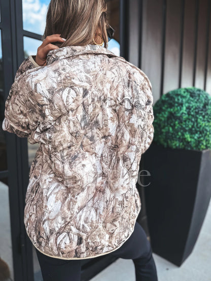 BIRDIE PREORDER 2ND CUT Cozy Cloud Jacket in Dark Camo