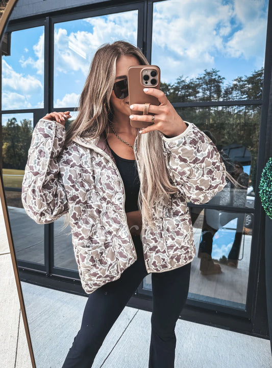 BIRDIE PREORDER 2ND CUT Cozy Cloud Jacket in Duck Camo