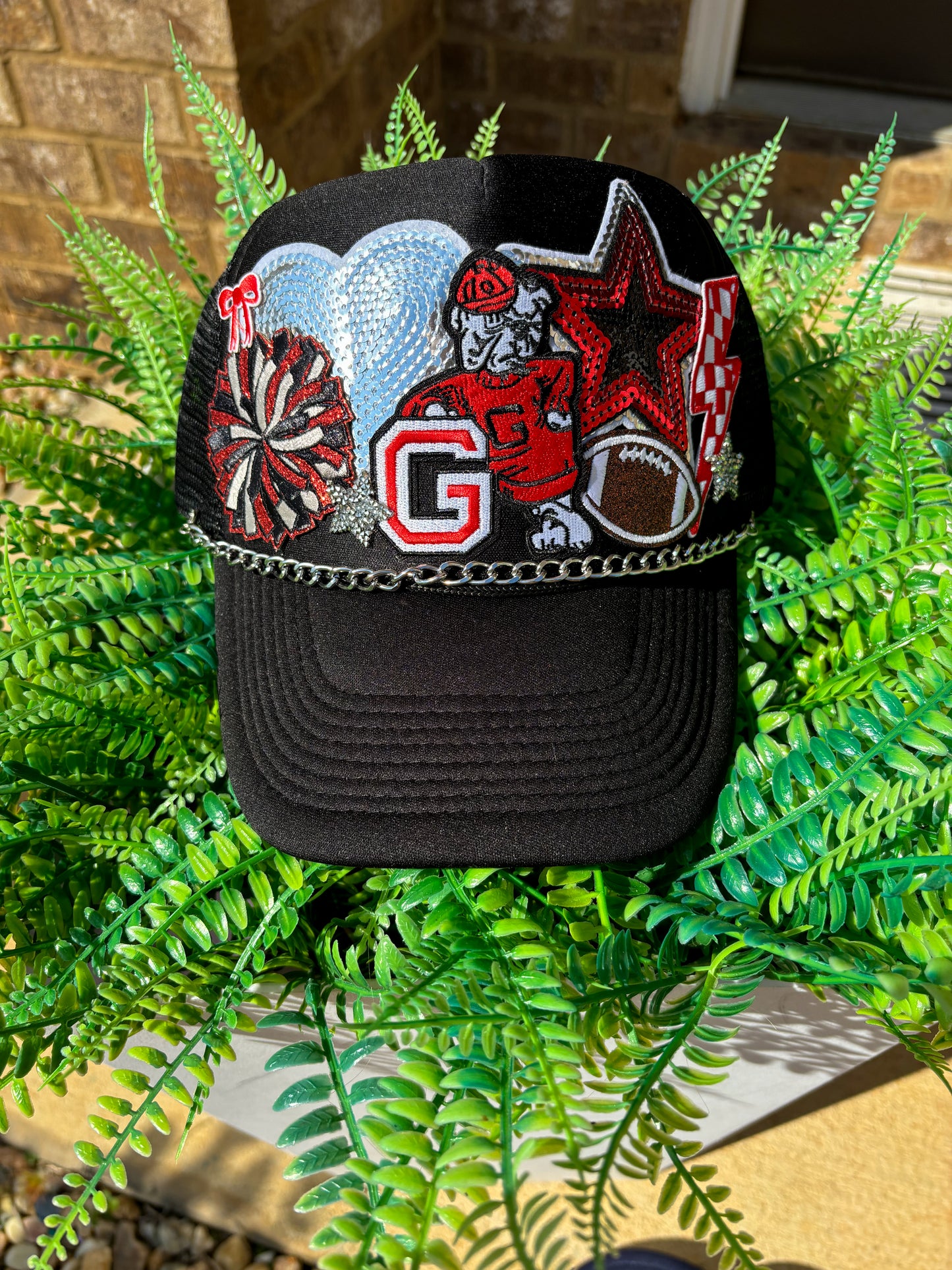 Georgia bulldogs custom preppy mascot gameday trucker hat