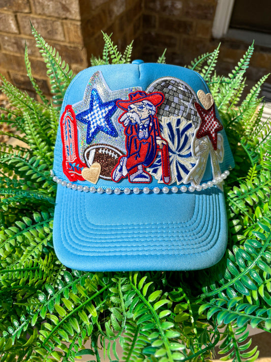 Ole miss preppy mascot custom trucker hat