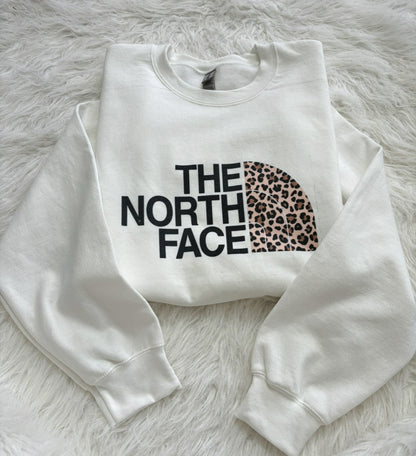 NF weatshirt with Leopard Print Logo – Cozy Crewneck Pullover