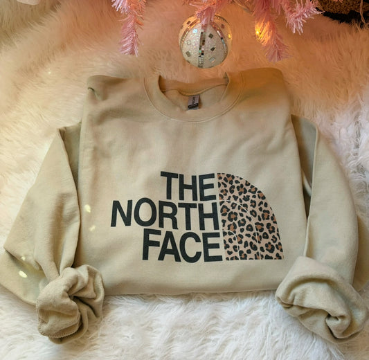 NF weatshirt with Leopard Print Logo – Cozy Crewneck Pullover