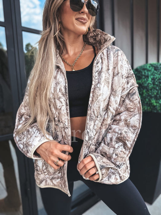 BIRDIE PREORDER 2ND CUT Cozy Cloud Jacket in Dark Camo