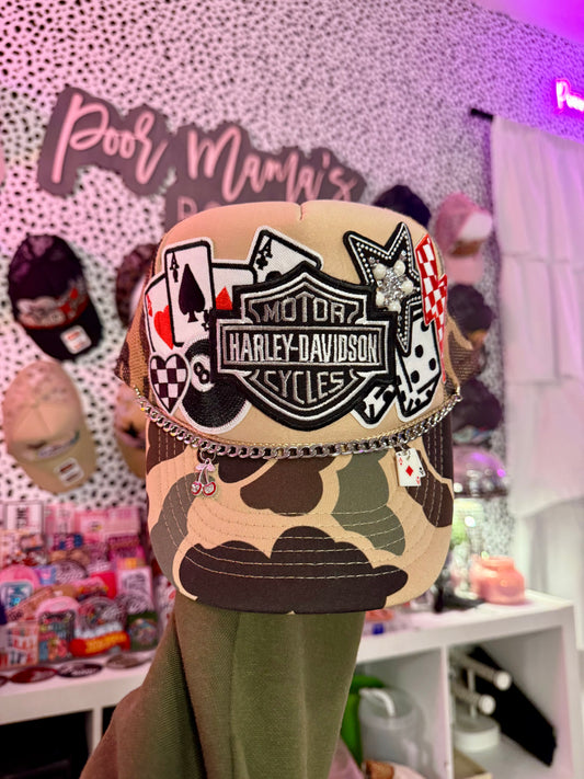 Camo Harley Trucker Hat