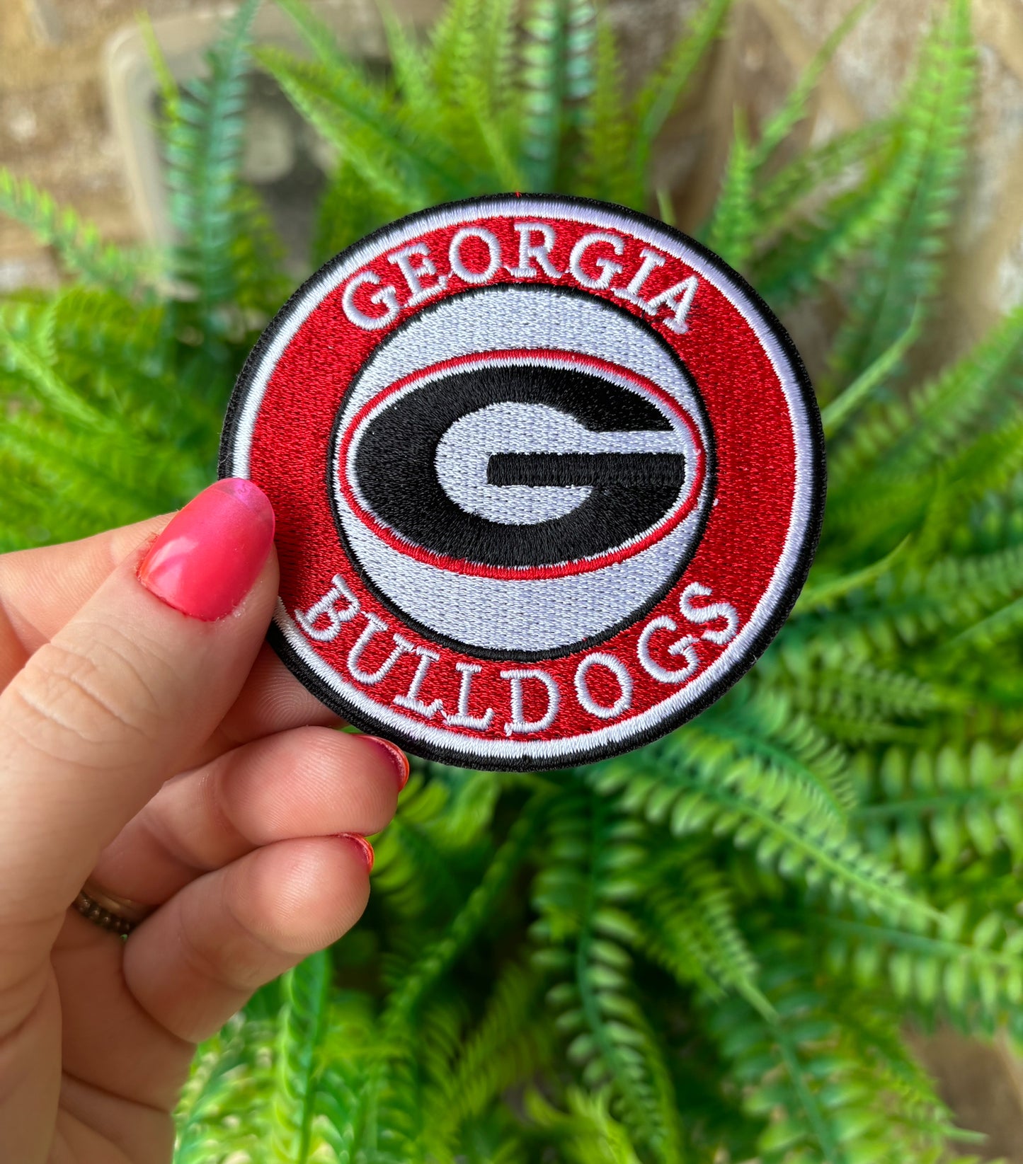 Georgia Bulldogs Embroidered Iron On Trucker Hat patch