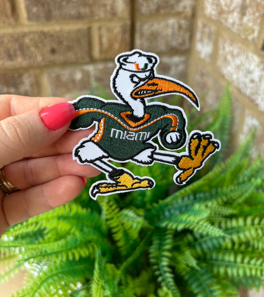 Miami Gameday Embroidered iron on trucker hat patch