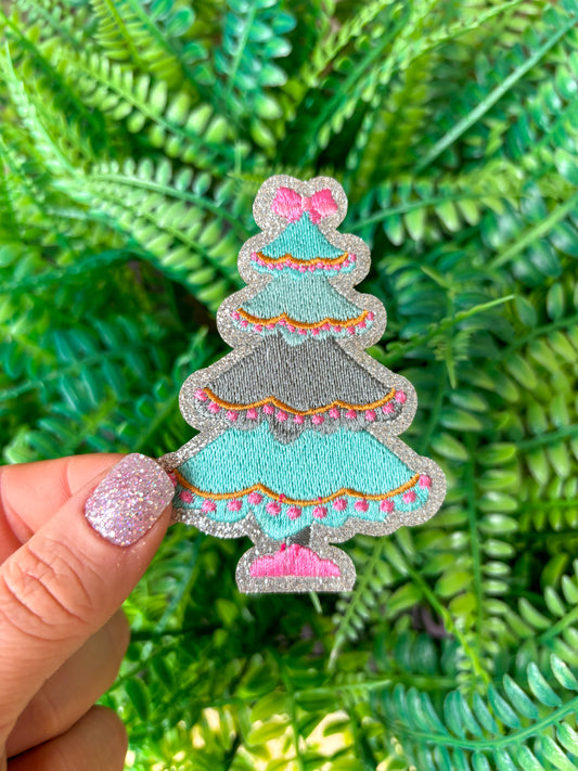 Christmas tree patch preppy iron on trucker hat patch