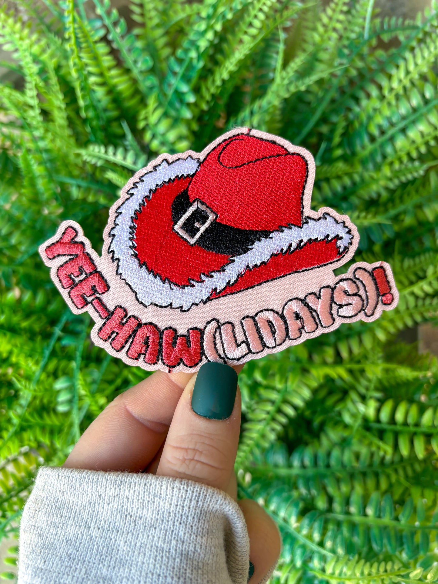 Yee-haw(lidays)! Western Christmas iron on patch