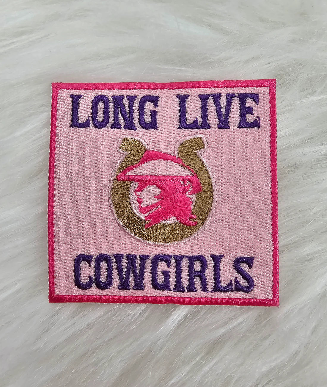 PREORDER long live cowgirls embroidered iron on trucker hat patch