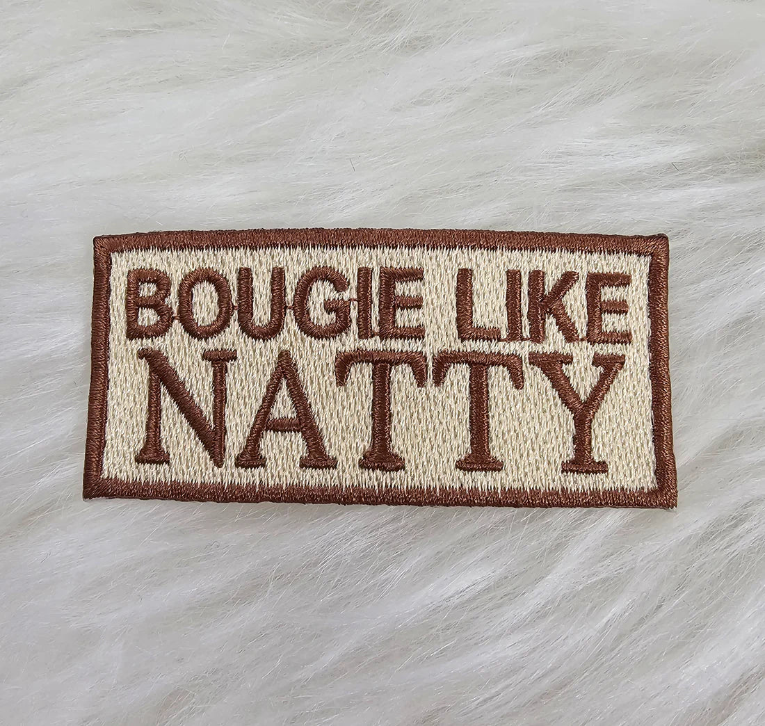 Bougie like natty iron on trucker hat patch