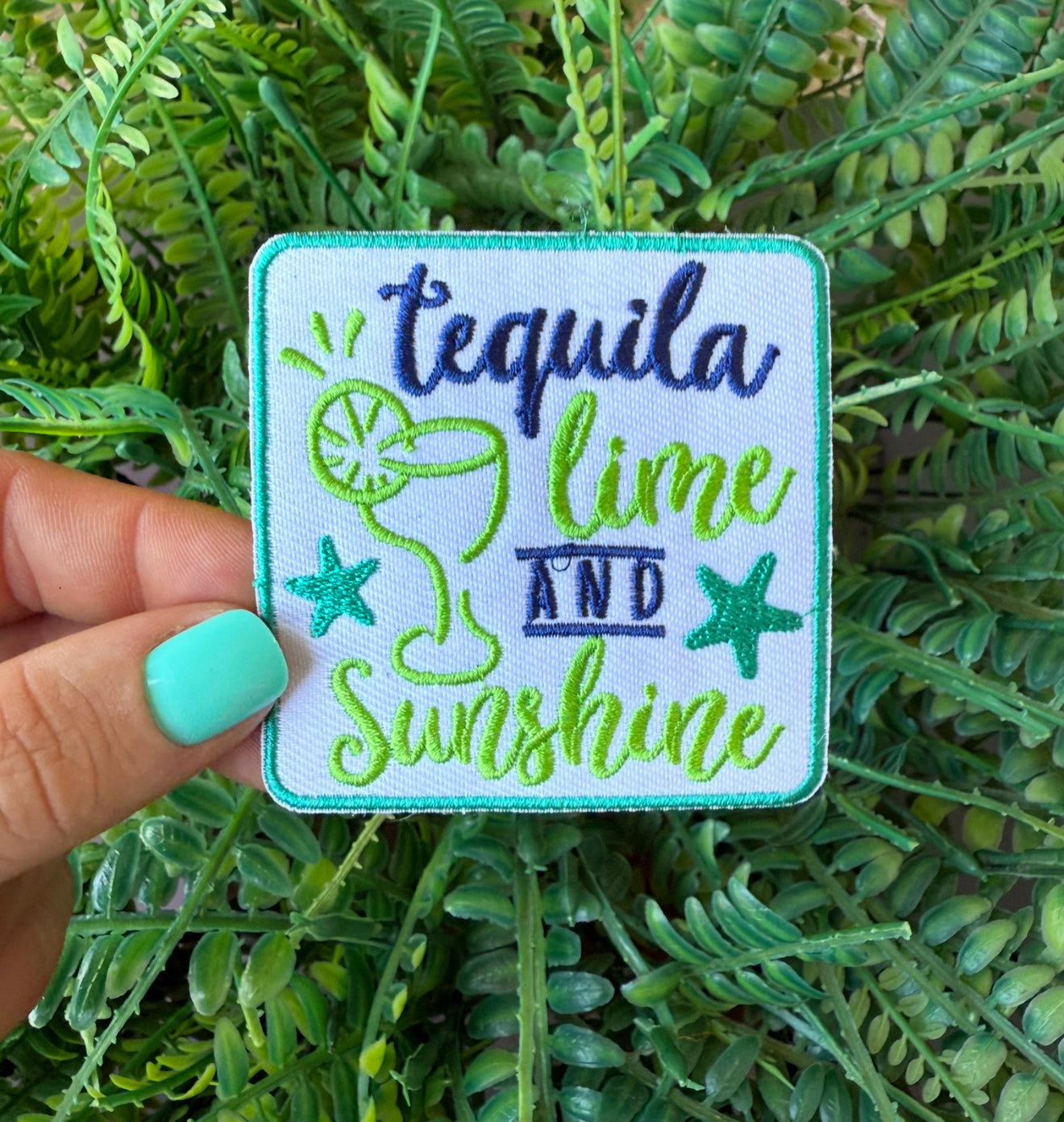 Tequila lime & sunshine summer iron on patch