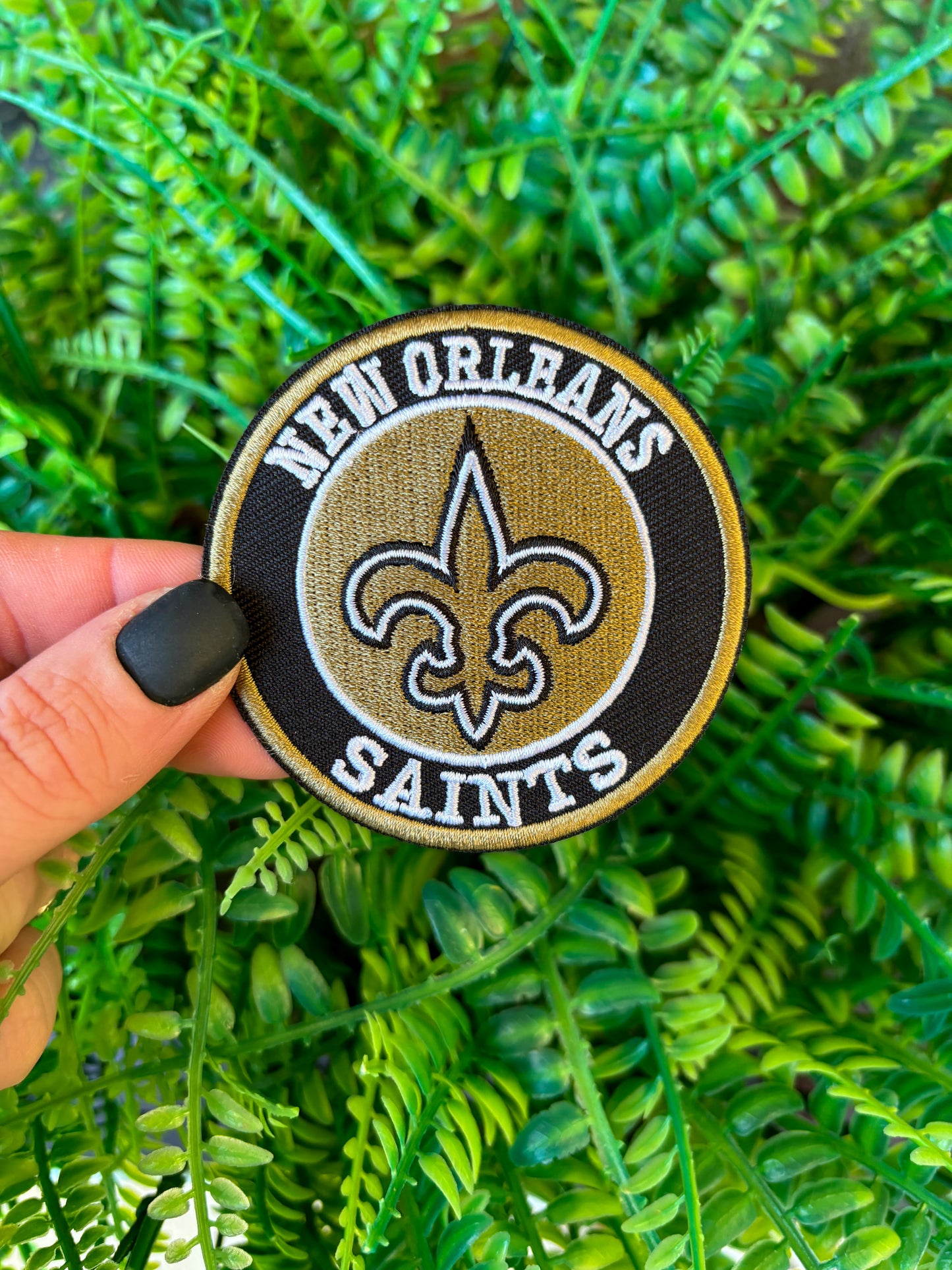 New Orleans saints Gameday iron on hat patch