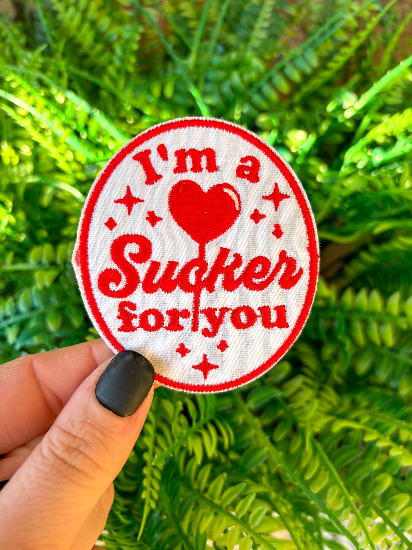 I’m a sucker for you Valentine’s Day iron on hat patch