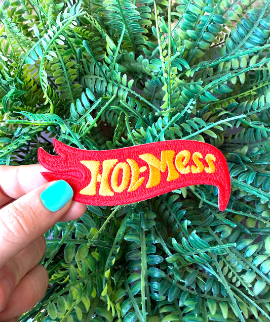 Hot mess iron on patch