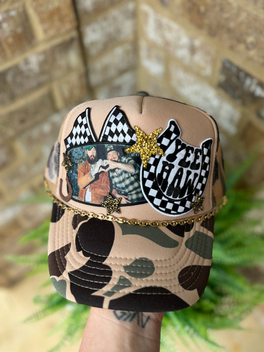 Post & Wallen yeehaw camo trucker