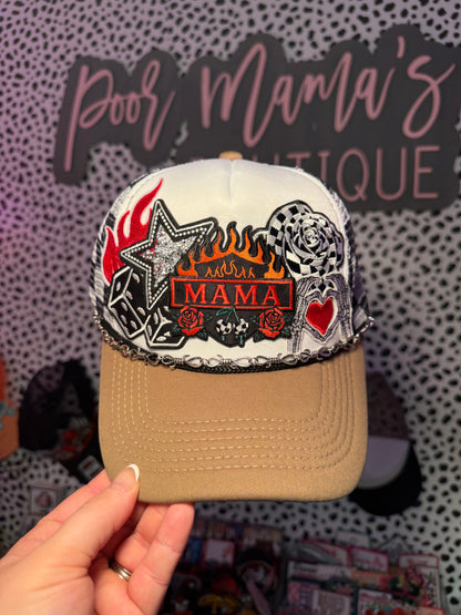 Mama Grunge checkered trucker hat