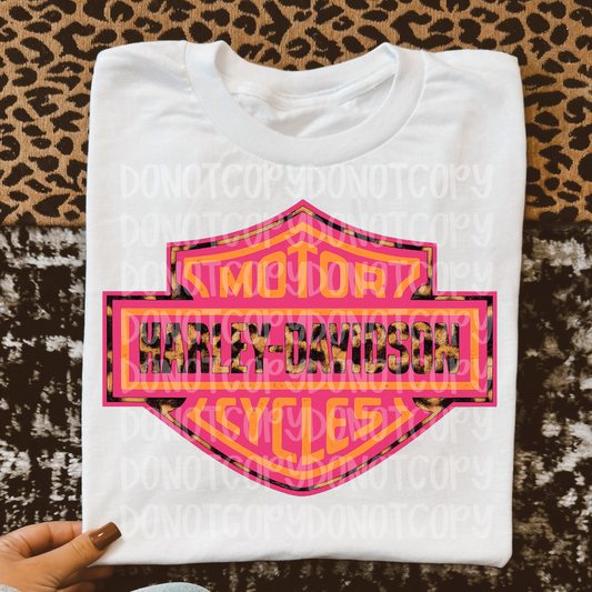 Harley leopard neon digital download png design
