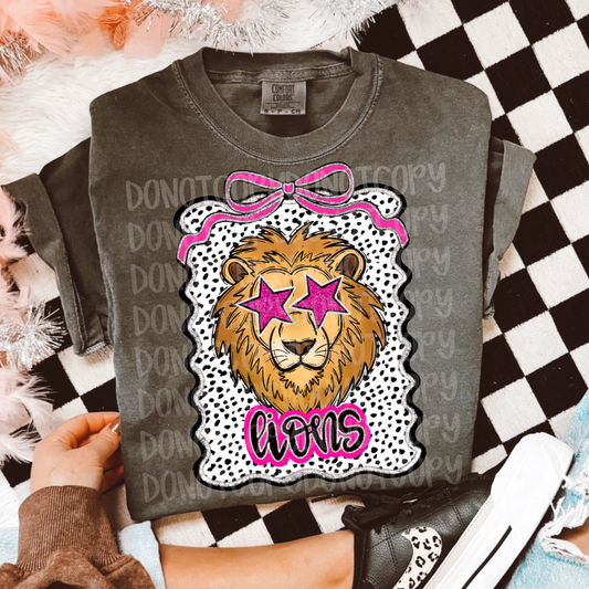 Preppy lions mascot digital download png