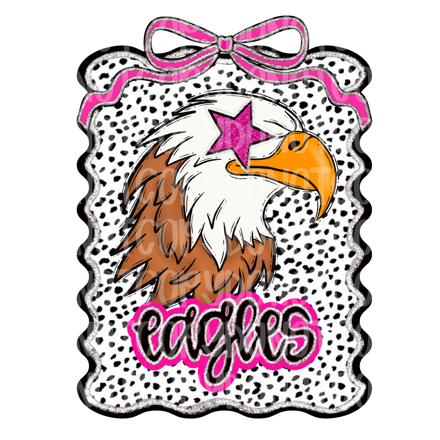 Preppy eagles mascot digital download png
