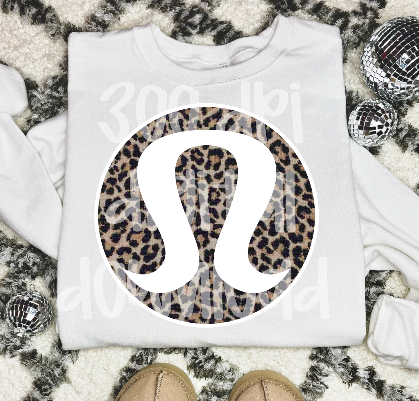 Leopard preppy cheetah print trendy lulu digital download png design